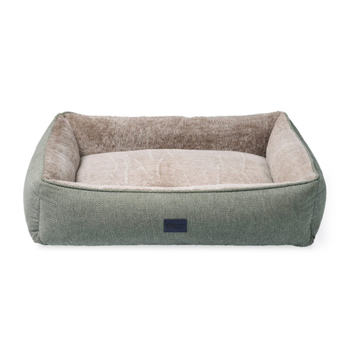 Superior Pet Dog Lounger with Padded Bolstered Walls Sage Large