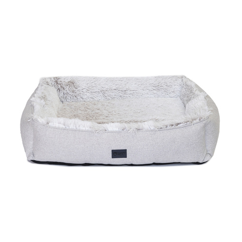 Superior Pet Dog Lounger with Padded Bolstered Walls Aspen Faux Fur Mini