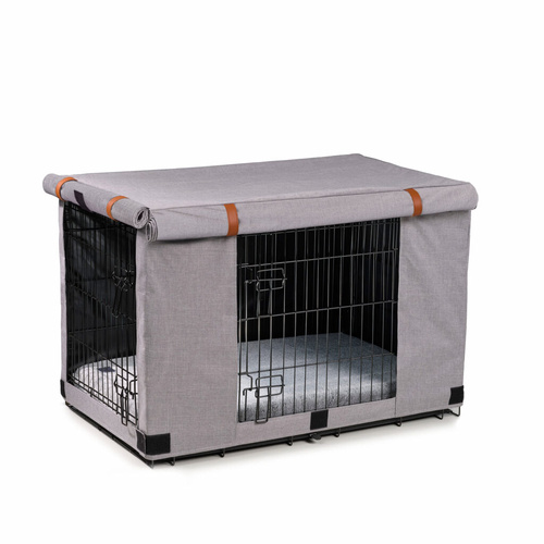 Superior Pet Urban Crate Cover Twilled Canvas Water-Resistant Mid Grey 48"