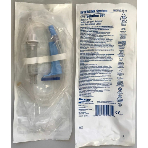 Baxter Interlink IV Giving Set 20DPM Injection Site FNC2110N