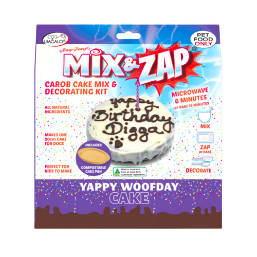 Wagalot Mix & Zap Yappy Woofday Cake Mix & Decorating Kit for Dogs XL