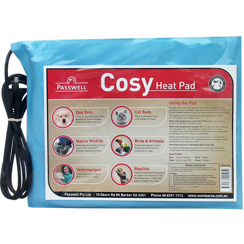 Wombaroo Cosy Heating Pad for Dogs, Cats & Small Animals 26 x 36cm