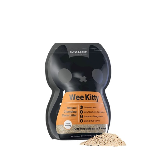 Rufus & Coco Wee Kitty Clumping Corn Litter Odor Control 2kg/4L 