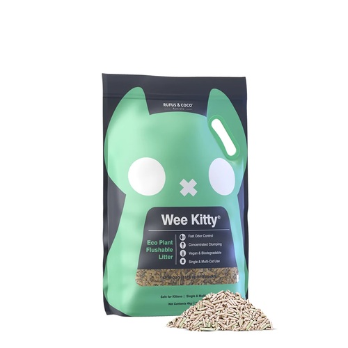 Rufus & Coco Wee Kitty Eco Plant Clumping Cat Litter Natural 4kg