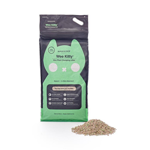 Rufus & Coco Wee Kitty Eco Plant Clumping Cat Litter Natural 9kg