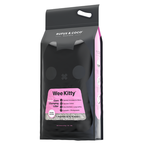 Rufus & Coco Wee Kitty Clumping Corn Odour Control Kitten Litter 9kg