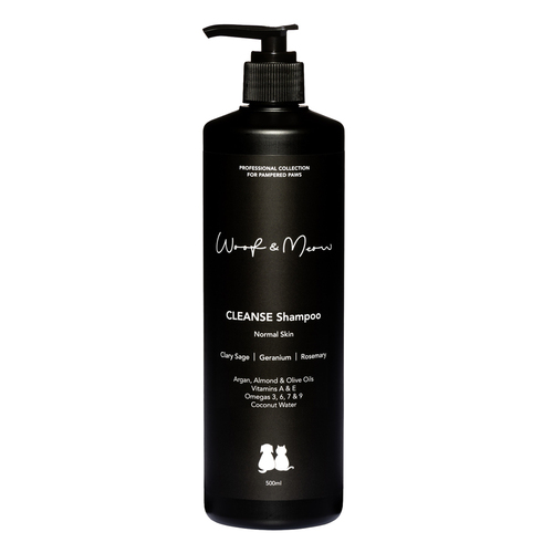 Woof & Meow Cleanse Dogs & Cats Grooming Shampoo 500ml