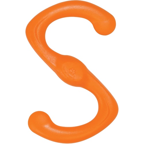 West Paw Bumi Flexible Shape Interactive Play Dog Toy Tangerine Small