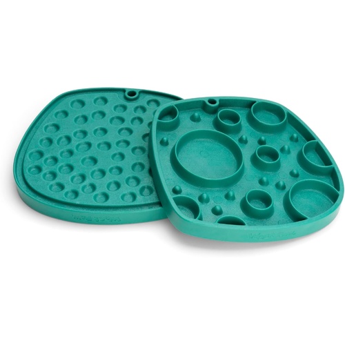 West Paw Bubbles Feast Slow Feeder Pet Dog Mat Dishwasher Safe Kelp
