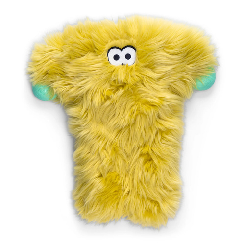 West Paw Rowdies Bjorn Interactive Play Plush Dog Squeaker Toy Citrus