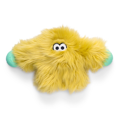 West Paw Rowdies Helga Interactive Play Plush Dog Squeaker Toy Citrus