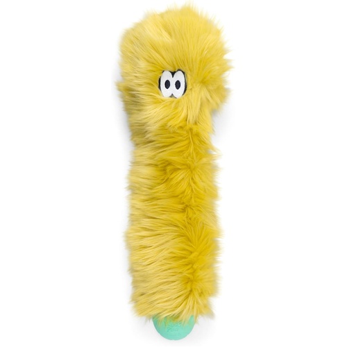 West Paw Rowdies Sven Interactive Play Plush Dog Squeaker Toy Citrus