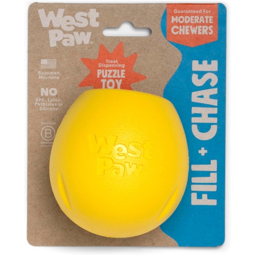 West Paw Rumbl Scatter Feeding Treat Dispenser Puzzle Dog Toy Dandelion Large