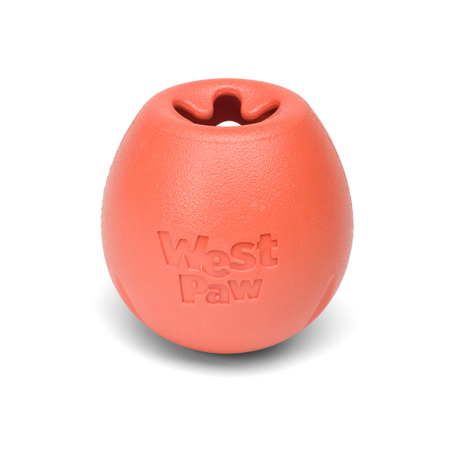 West Paw Rumbl Scatter Feeding Treat Dispenser Puzzle Dog Toy Melon Large