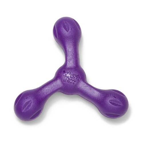 West Paw Skamp Interactive Play Durable Squishy Pet Dog Toy Eggplant