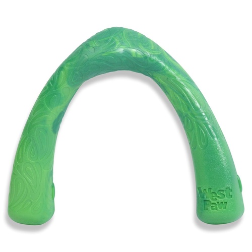 West Paw Snorkl Seaflex Interactive Play Boomerang Pet Dog Toy Emerald