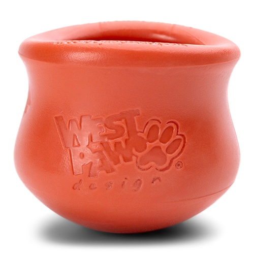 West Paw Toppl Treat Dispenser Enrichment Puzzle Dog Toy Cardinal Small