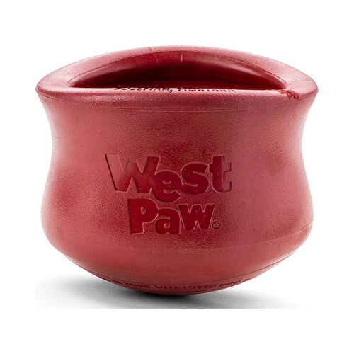 West Paw Toppl Enrichment Treat Dispenser Puzzle Pet Dog Toy Ruby Red Small