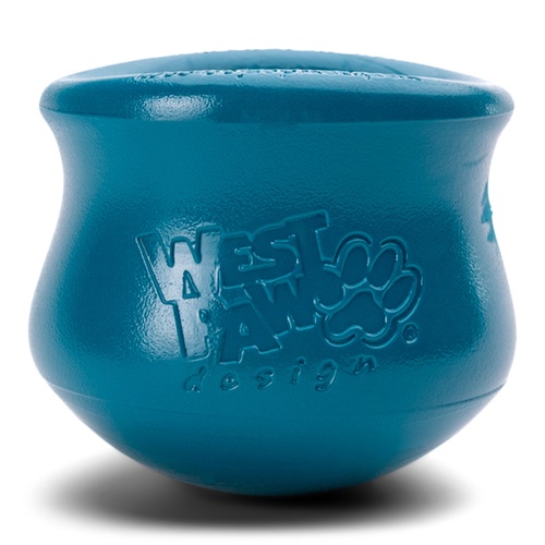 West Paw Toppl Treat Dispenser Enrichment Puzzle Dog Toy River Small