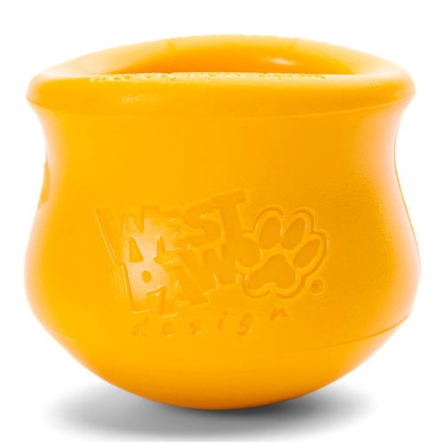 West Paw Toppl Treat Dispenser Enrichment Puzzle Dog Toy Sunflower Small