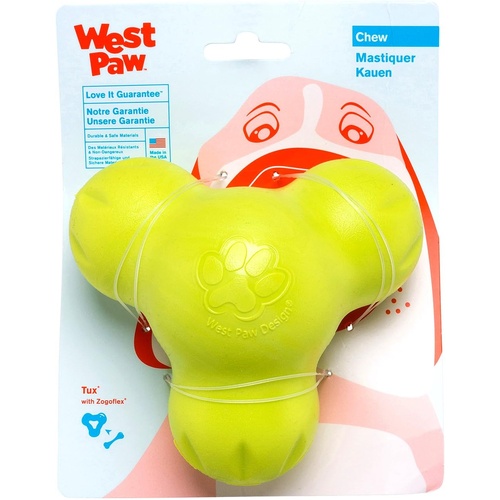 West Paw Tux Treat Dispenser Durable Puzzle Pet Dog Toy Granny Smith Small