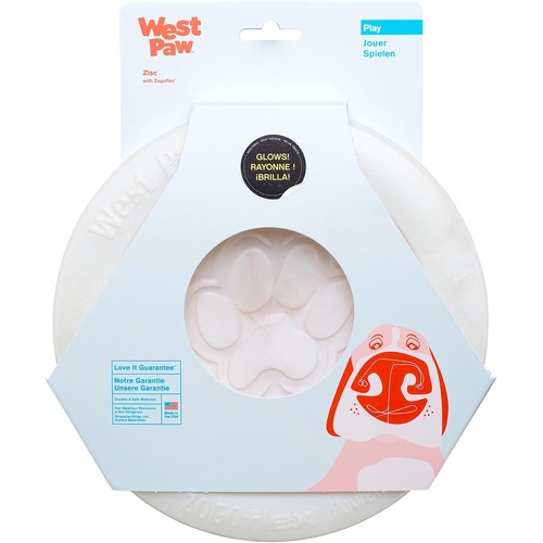 West Paw Zisc High-Flying Interactive Play Pet Dog Toy Glow in the Dark Small