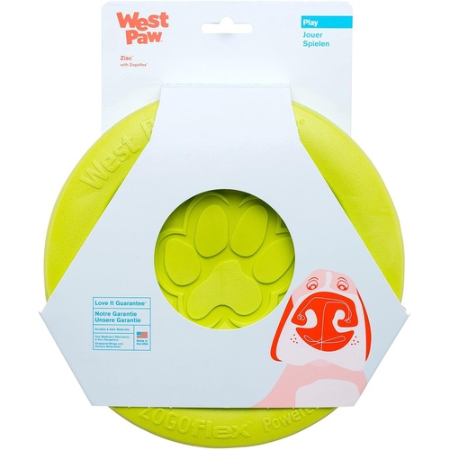 West Paw Zisc High-Flying Interactive Play Pet Dog Toy Granny Smith Small