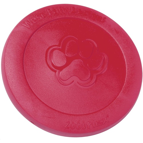 West Paw Zisc High-Flying Interactive Play Pet Dog Toy Ruby Red Small