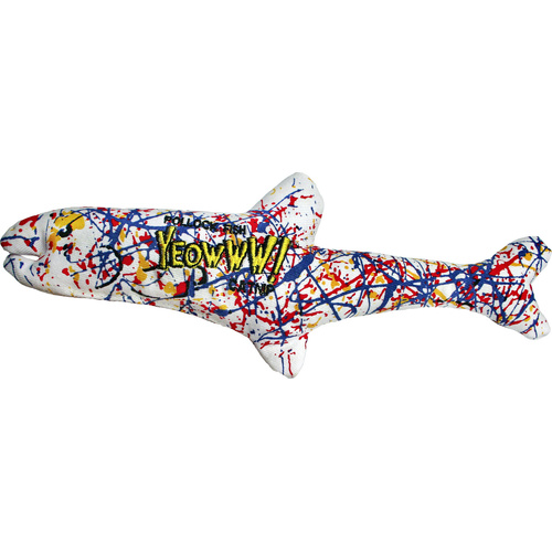 Yeowww Pollock Fish Catnip Filled Durable Cotton Twill Pet Cat Toy