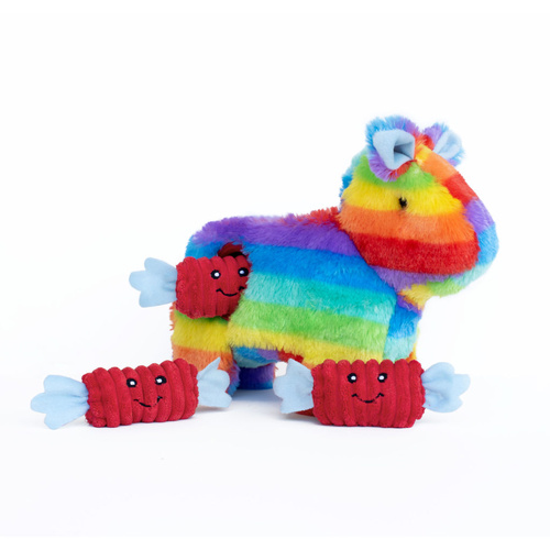 ZippyPaws Zippy Burrow: Pinata Interactive Plush Dog Squeaker Toy
