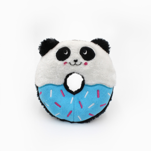 ZippyPaws Donutz Buddies: Panda Interactive Plush Dog Squeaker Toy