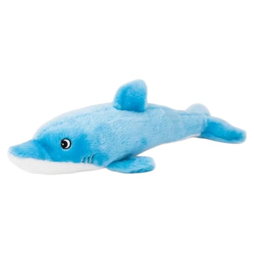 ZippyPaws Jigglerz: Dolphin Interactive Plush Pet Dog Squeaker Toy