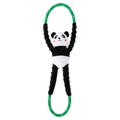 ZippyPaws RopeTugz: Panda Interactive Durable Pet Dog Squeaker Toy