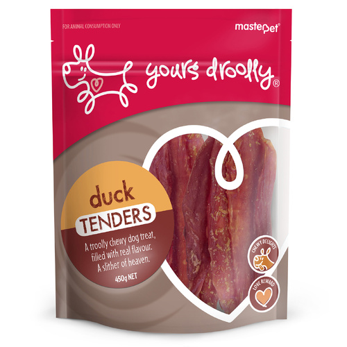Yours Droolly Duck Tenders Low Fat Pet Dog Training Treats 450g