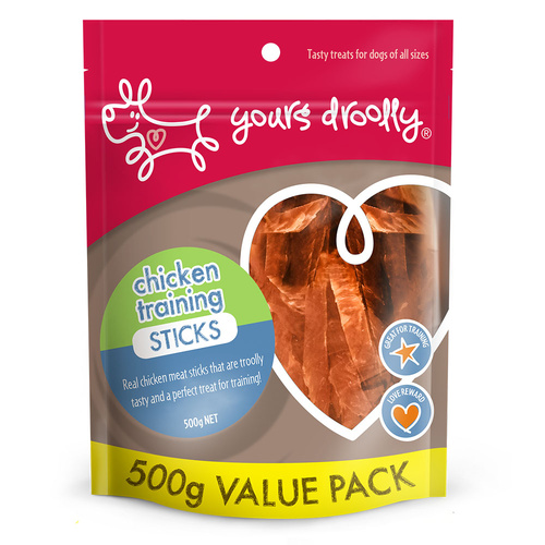 Yours Droolly Chicken Training Stick Grain Free for Dogs 500g