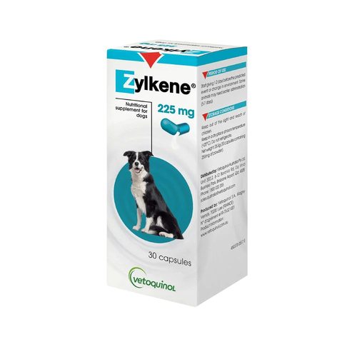 Zylkene Relax & Calm Supplement for Dogs 225mg Up to 30kg 30 Caps